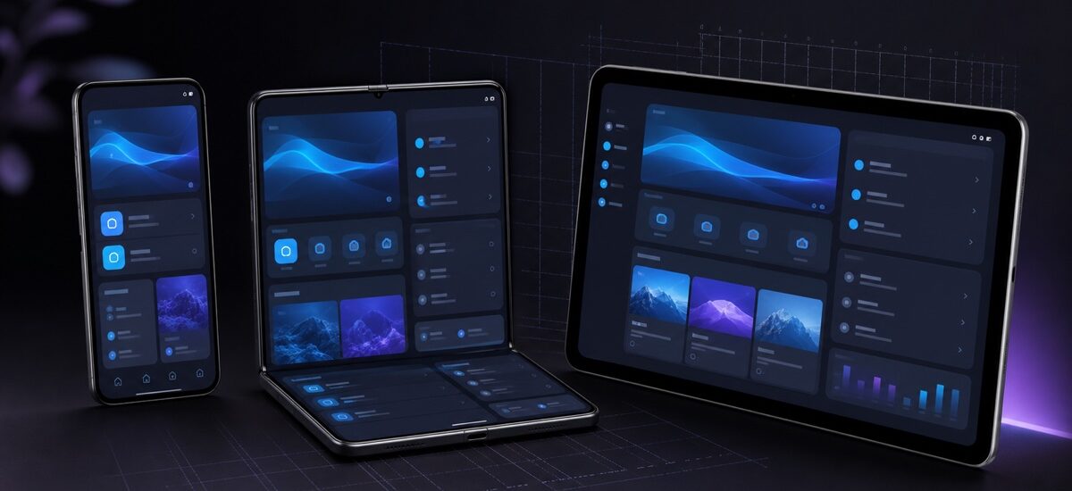 Adaptive Jetpack Compose interfaces on phone, foldable, and tablet