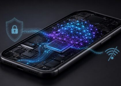 Private on-device AI inference on an Android phone