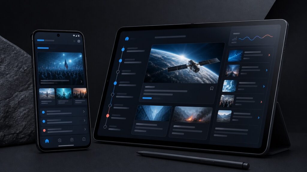 Akharin Khabar Android news interface