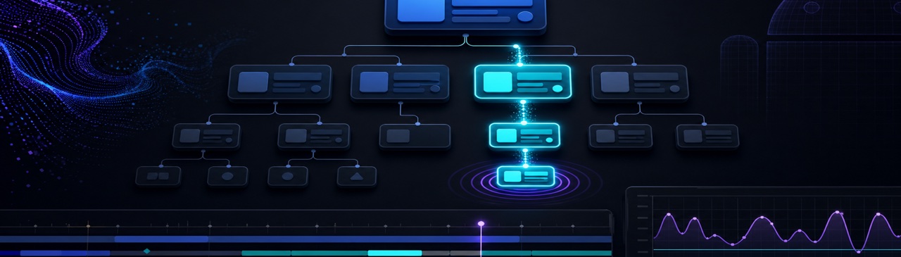 Jetpack Compose interface architecture and performance visualization